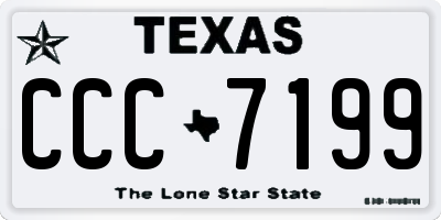 TX license plate CCC7199