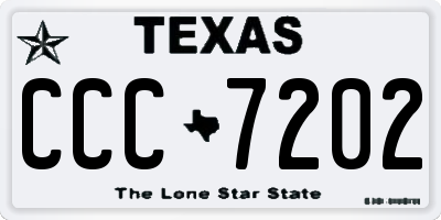 TX license plate CCC7202