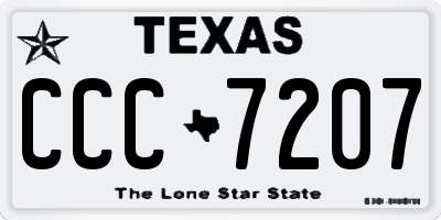 TX license plate CCC7207