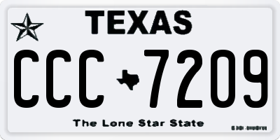 TX license plate CCC7209