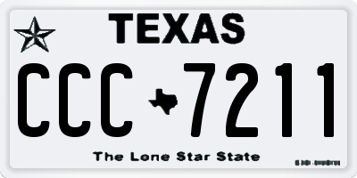 TX license plate CCC7211