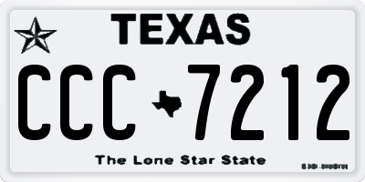 TX license plate CCC7212