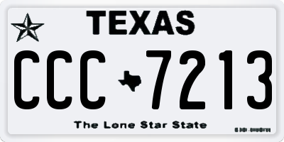 TX license plate CCC7213