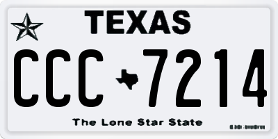 TX license plate CCC7214