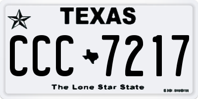 TX license plate CCC7217