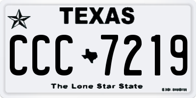 TX license plate CCC7219