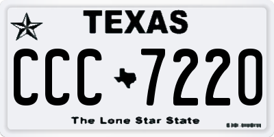 TX license plate CCC7220