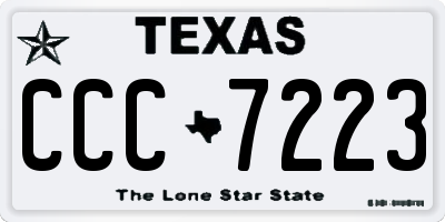 TX license plate CCC7223