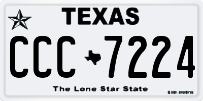 TX license plate CCC7224