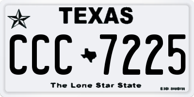TX license plate CCC7225