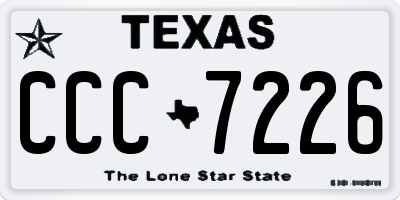 TX license plate CCC7226