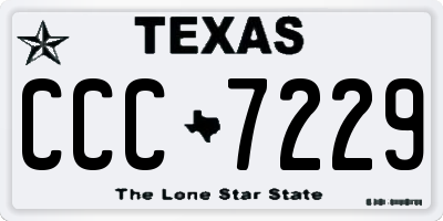 TX license plate CCC7229