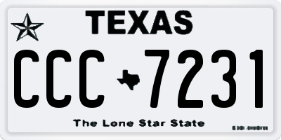 TX license plate CCC7231