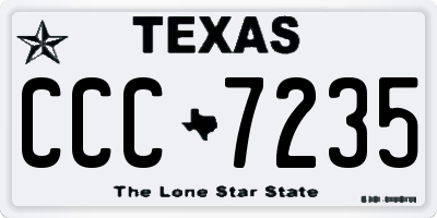 TX license plate CCC7235