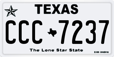 TX license plate CCC7237