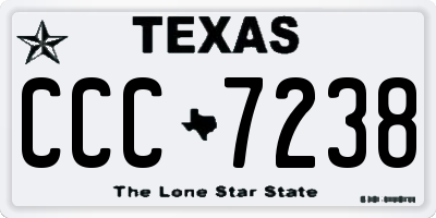 TX license plate CCC7238