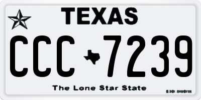TX license plate CCC7239