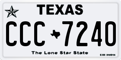 TX license plate CCC7240