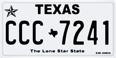 TX license plate CCC7241
