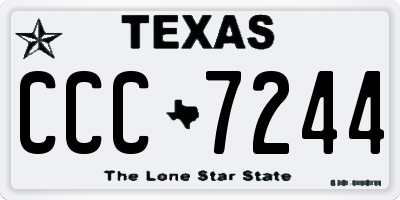 TX license plate CCC7244