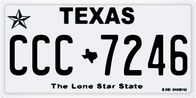 TX license plate CCC7246