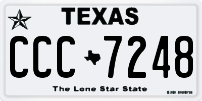 TX license plate CCC7248