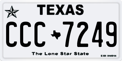 TX license plate CCC7249