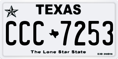 TX license plate CCC7253