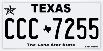 TX license plate CCC7255