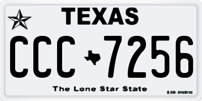 TX license plate CCC7256
