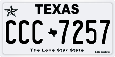 TX license plate CCC7257