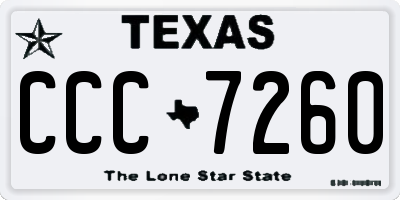 TX license plate CCC7260