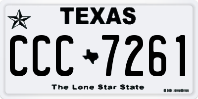 TX license plate CCC7261