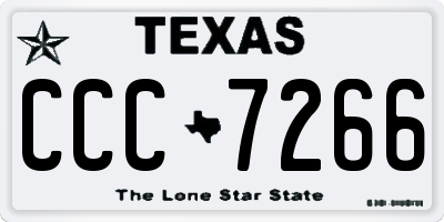 TX license plate CCC7266