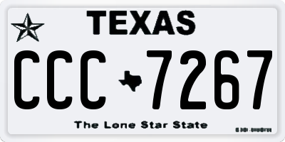 TX license plate CCC7267