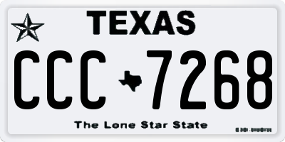 TX license plate CCC7268