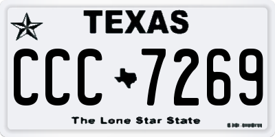 TX license plate CCC7269