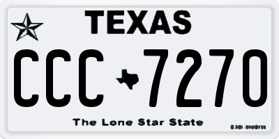 TX license plate CCC7270
