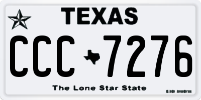 TX license plate CCC7276
