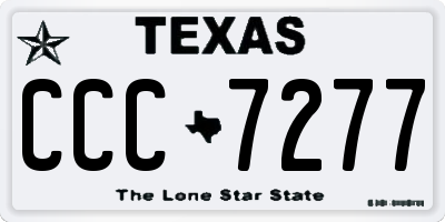 TX license plate CCC7277