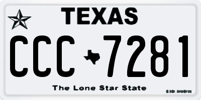 TX license plate CCC7281