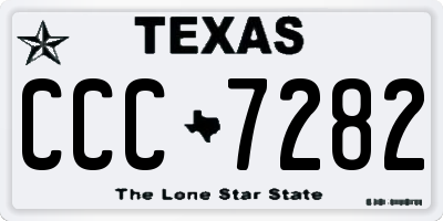 TX license plate CCC7282