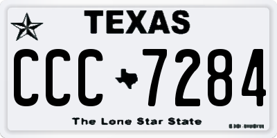 TX license plate CCC7284