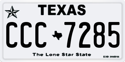 TX license plate CCC7285