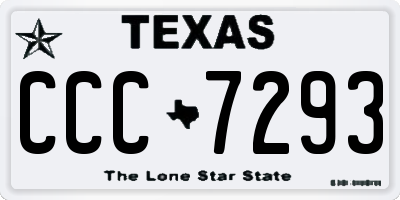TX license plate CCC7293