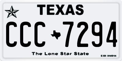 TX license plate CCC7294