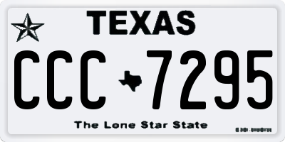 TX license plate CCC7295