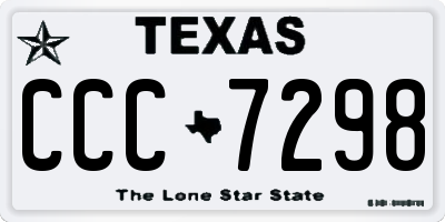 TX license plate CCC7298