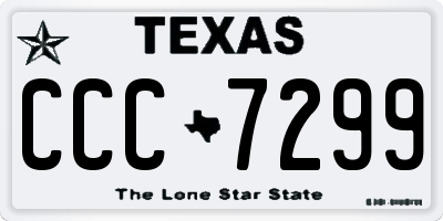 TX license plate CCC7299