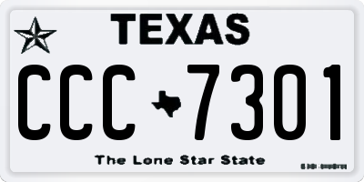 TX license plate CCC7301